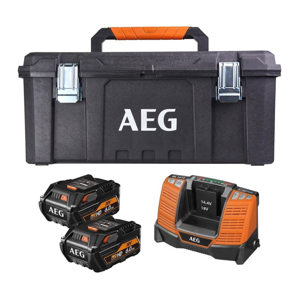 AEG SETLL1860BLTB Akü ve Şarj Cihazı Seti (2x6.0Ah) (4935478551)