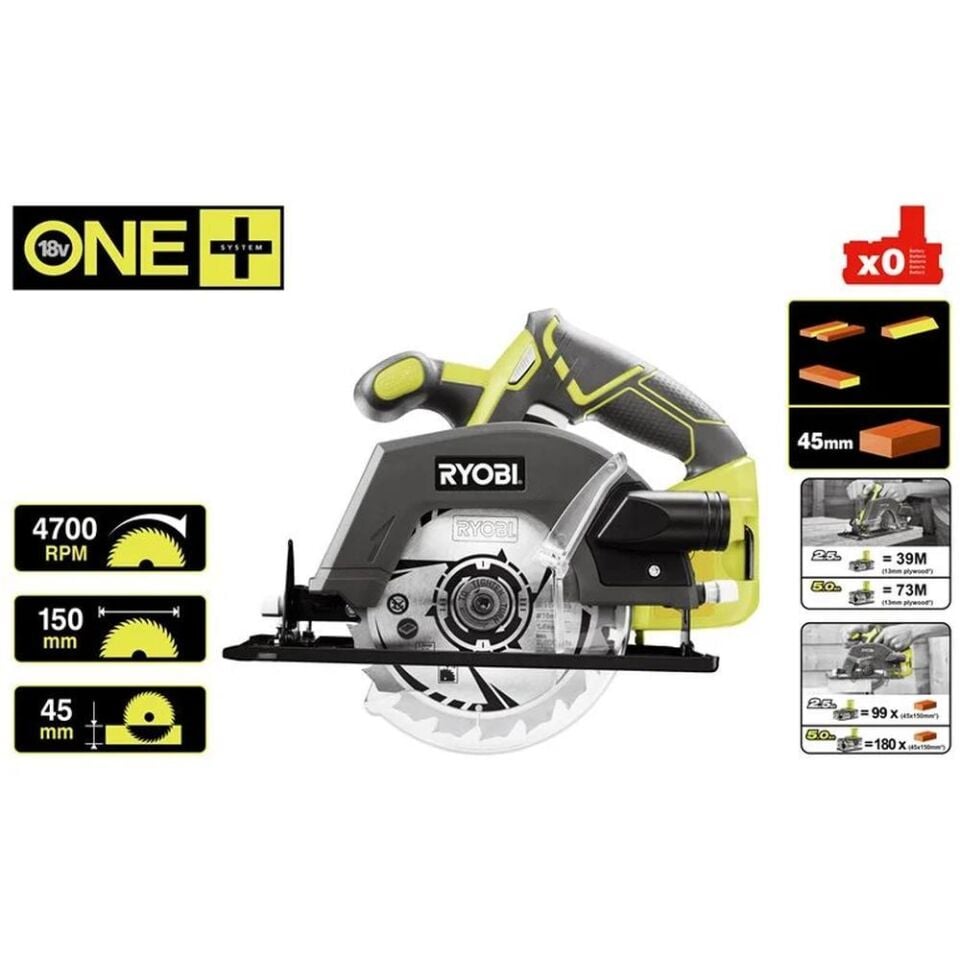 RYOBİ R18CSP-0 Akülü Daire Testere (Akü Dahiil Değildir.) (5133002628)