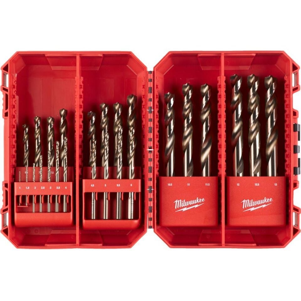MİLWAUKEE Metal Matkap Ucu HSS-G Co (Red Cobalt) 25 Parça Set (4932493868)