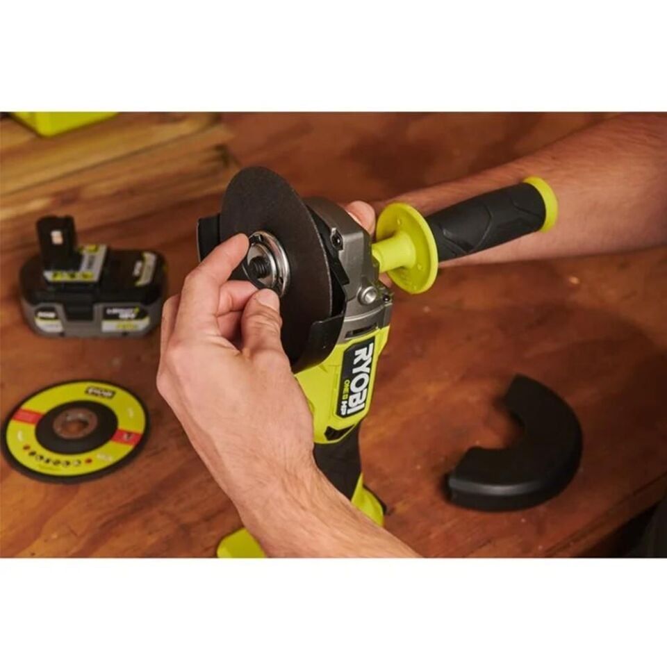 RYOBİ RAG18X125-0 Akülü Kömürsüz Avuç Taşlama 125mm (Akü Dahil Değildir.) (133006422)