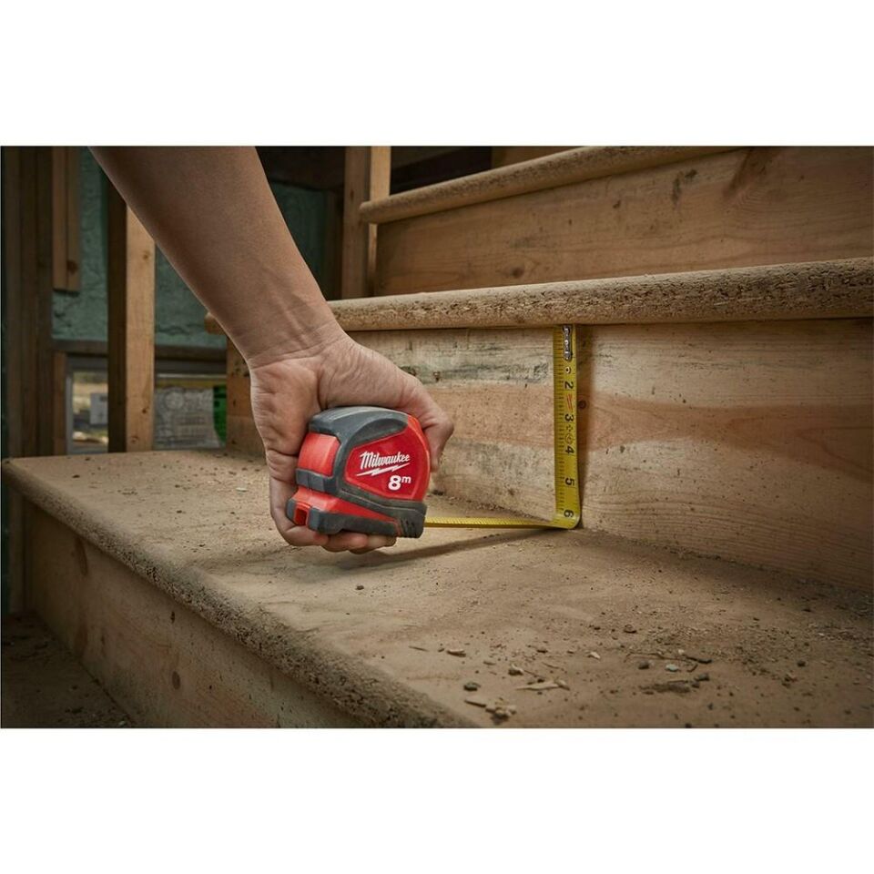 MİLWAUKEE Şerit Metre Pro Kompakt 8mt/26 İnc (4932459596)