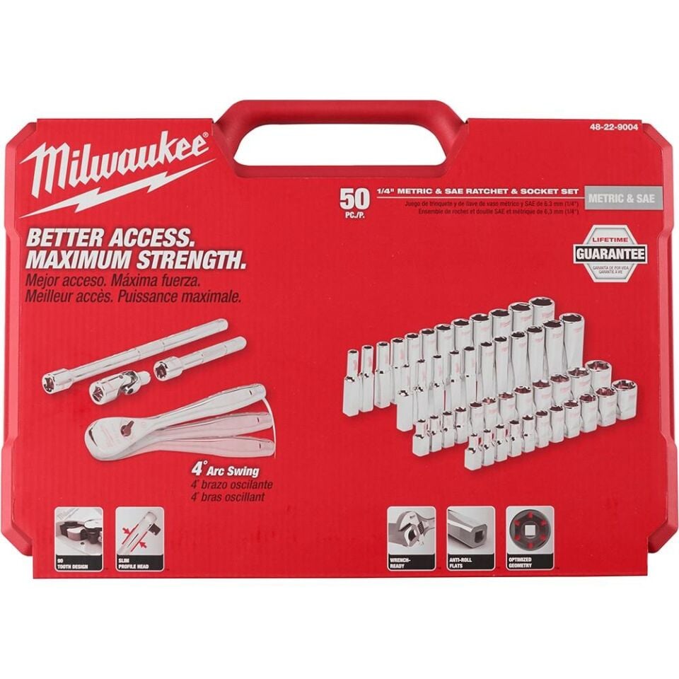 MİLWAUKEE Lokma Takımı 1/4'' 50 Parça (4932464944)