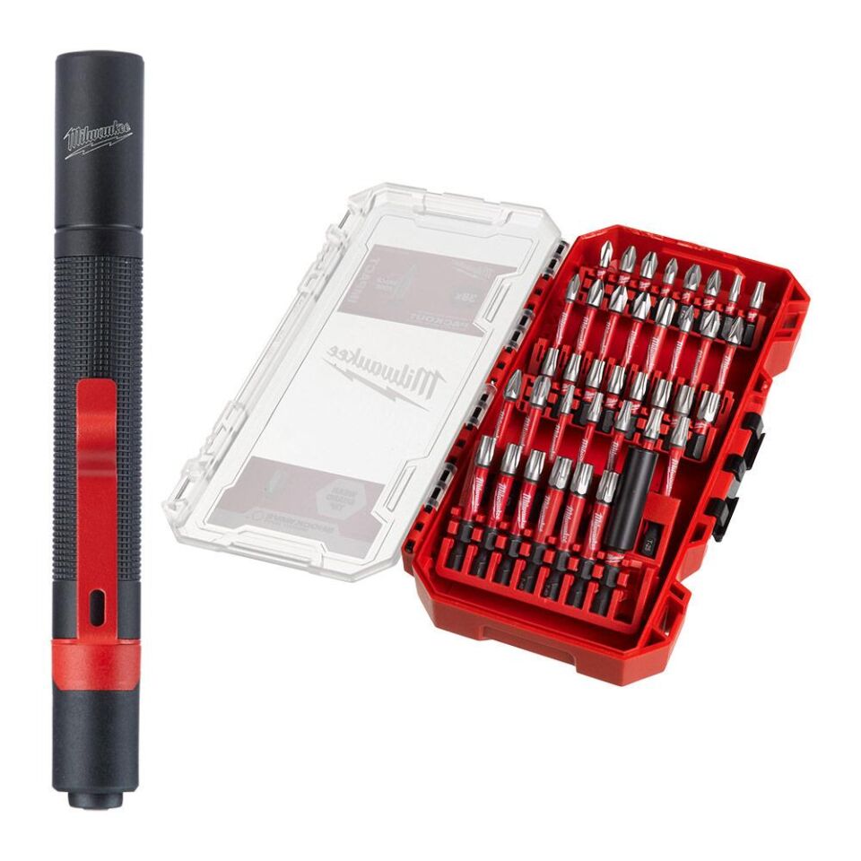 MİLWAUKEE Bits Uç Seti 39 Parça Shockwave Impact Duty + Led Fener (4932498608)