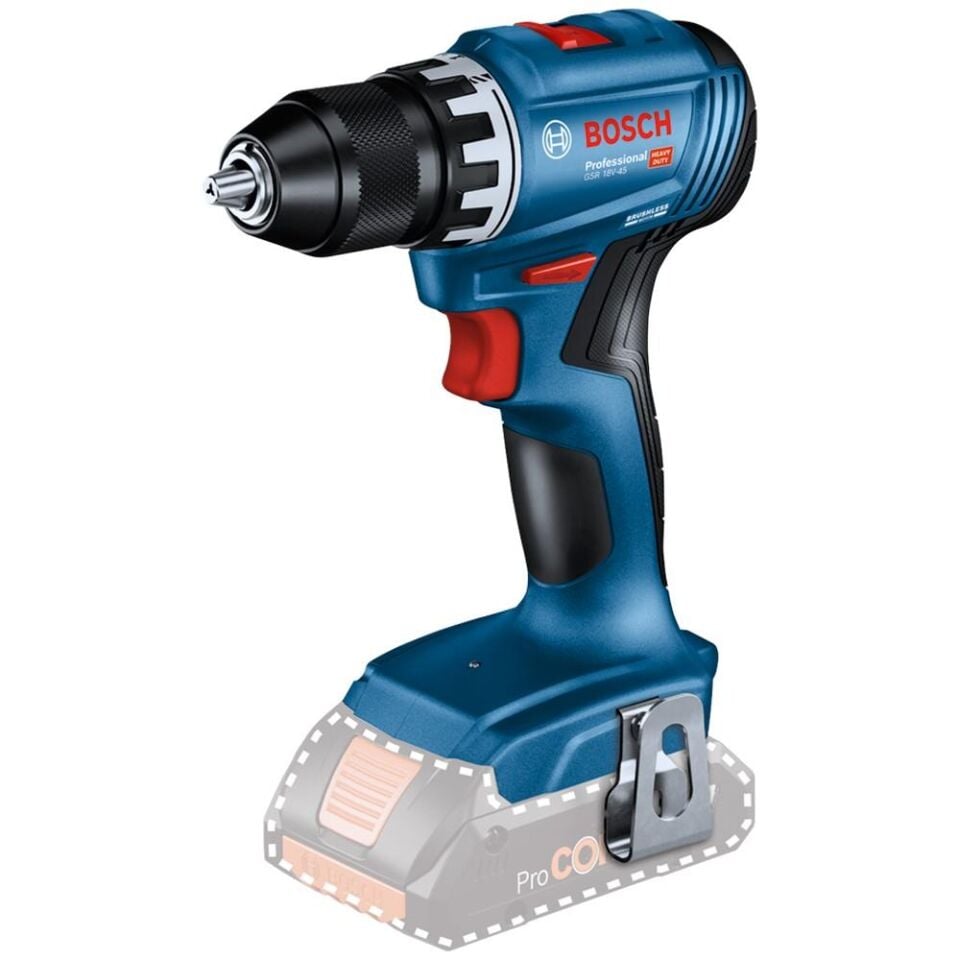 BOSCH GSR 18V-45 + GBH 18V-22 + 45 Parça Bits Uç Seti + 3 Parça SDS Plus + 5 Parça Kırıcı Delici Set (2x4.0Ah + Gal 18V-40 Şarj Cihazı) (0 615 V00 03D)