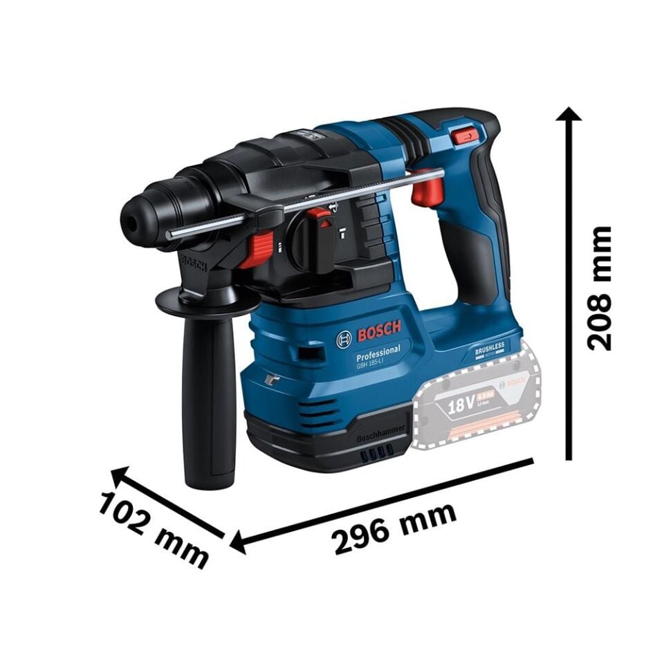 BOSCH GSR + GBH Vidalama ve Kırıcı Delici + 45 Parça Tornavida Seti + 3 Parça SDS Set (Akü Dahil Değildir.) (0 615 V00 03E)
