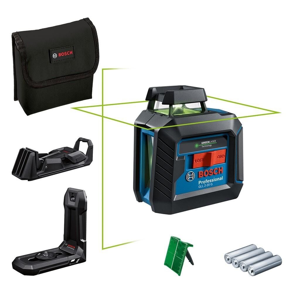 BOSCH GLL 2-20 G + LB10 + DK10 Çizgi Lazeri (0 601 065 000)