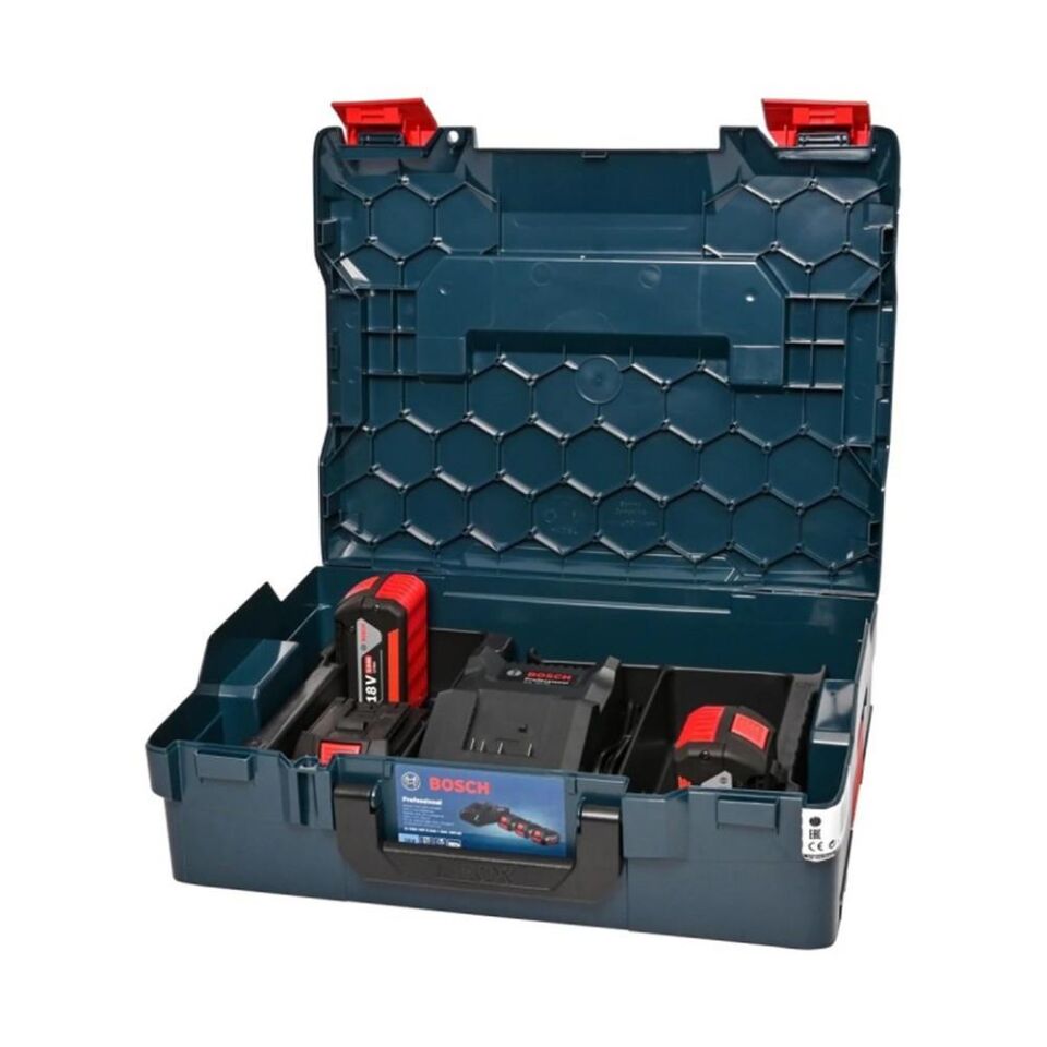 BOSCH Akü ve Şarj Cihazı Seti 3 x GBA 18V 5.0Ah Akü + GAL 18-40CV Şarj Cihazı + LBOXX Çanta (0 615 990 L3T)