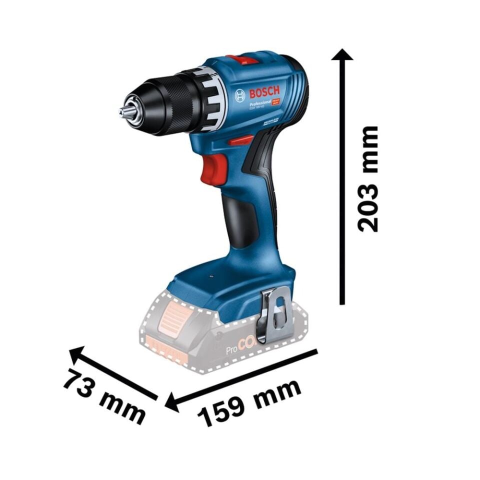 BOSCH GSR 18V-45 + GWS 18V-8 + GBH 18V-22 KOMBİ SET (3x4.0Ah) (0 615 A50 07L)