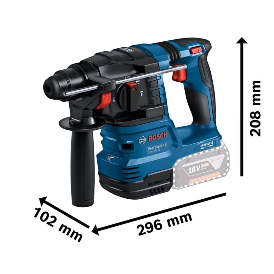 BOSCH GSR 18V-45 + GWS 18V-8 + GBH 18V-22 KOMBİ SET (3x4.0Ah) (0 615 A50 07L)