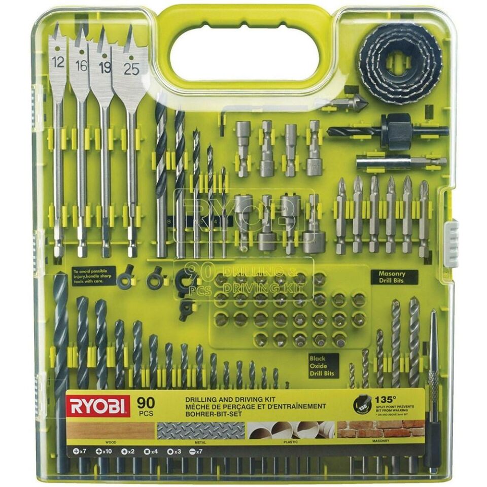 RYOBİ RAKDD90 90 Parça Delme ve Vidalama Uç Seti (5132004665)