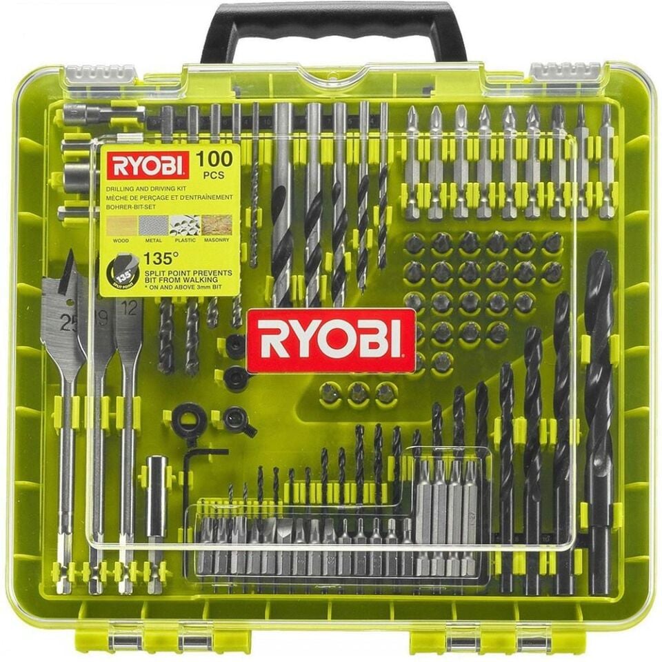 RYOBİ RAKDD100 100 Parça Delme ve Vidalama Uç Seti (5132004666)