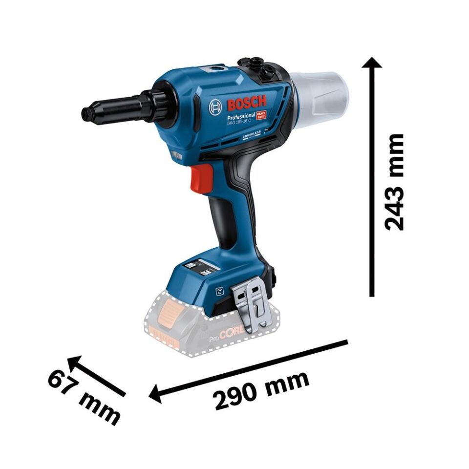 BOSCH GRG 18V-16 C Akülü Perçin Tabancası (Akü Dahil Değildir.)