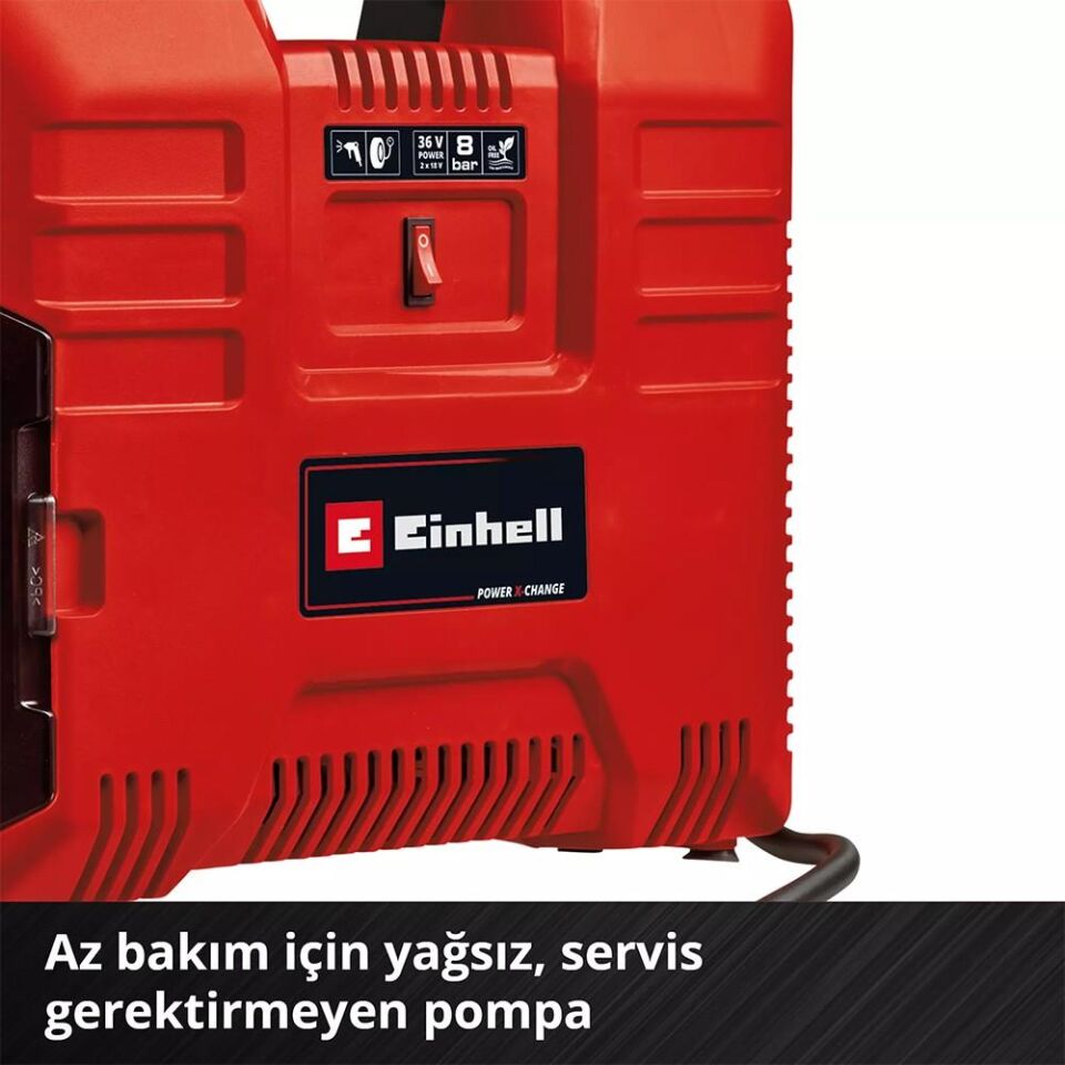 EİNHELL TE-AC 36/8 LI OF SET Akülü Kompresör (Akü Dahil Değildir.) (4020440)
