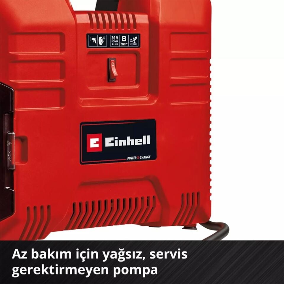 EİNHELL TE-AC 36/8 LI OF SET Akülü Kompresör (Akü Dahil Değildir.) (4020440)