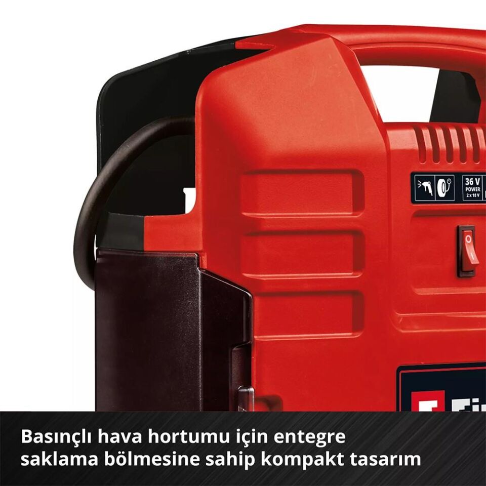EİNHELL TE-AC 36/8 LI OF SET Akülü Kompresör (Akü Dahil Değildir.) (4020440)