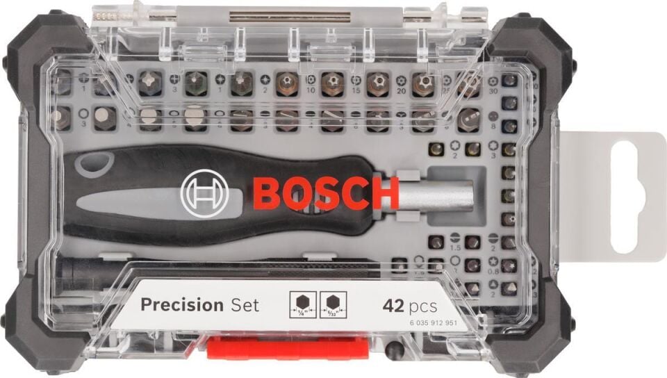 BOSCH 42 Parça Hassas Vidalama-Bits Ucu Seti (2 607 002 835)