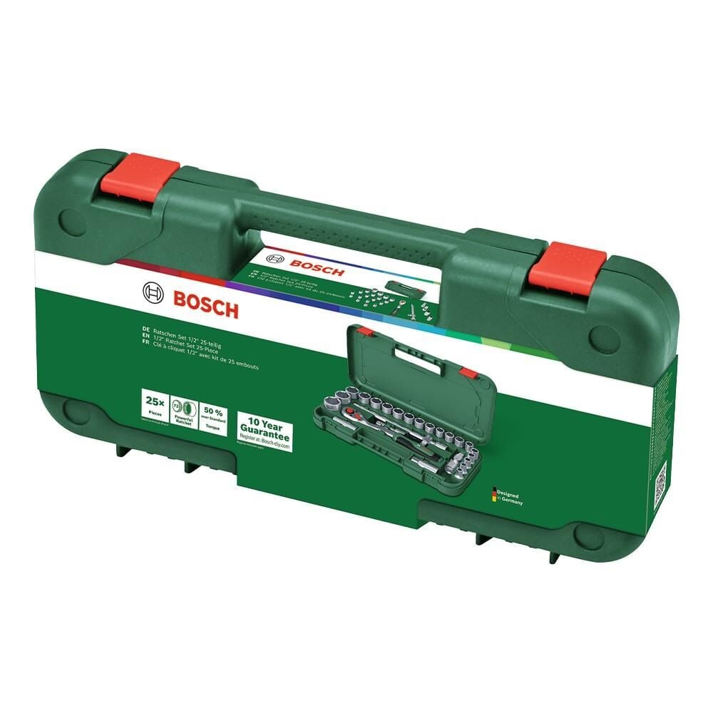 BOSCH 1/2'' Cırcırlı 25 Parça Lokma Takımı (1 600 A02 Z9F)