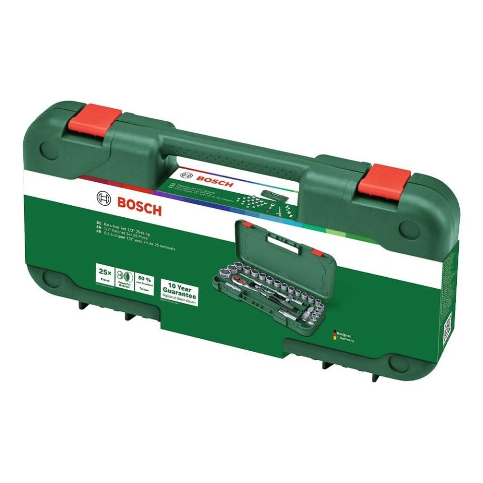 BOSCH 1/2'' Cırcırlı 25 Parça Lokma Takımı (1 600 A02 Z9F)
