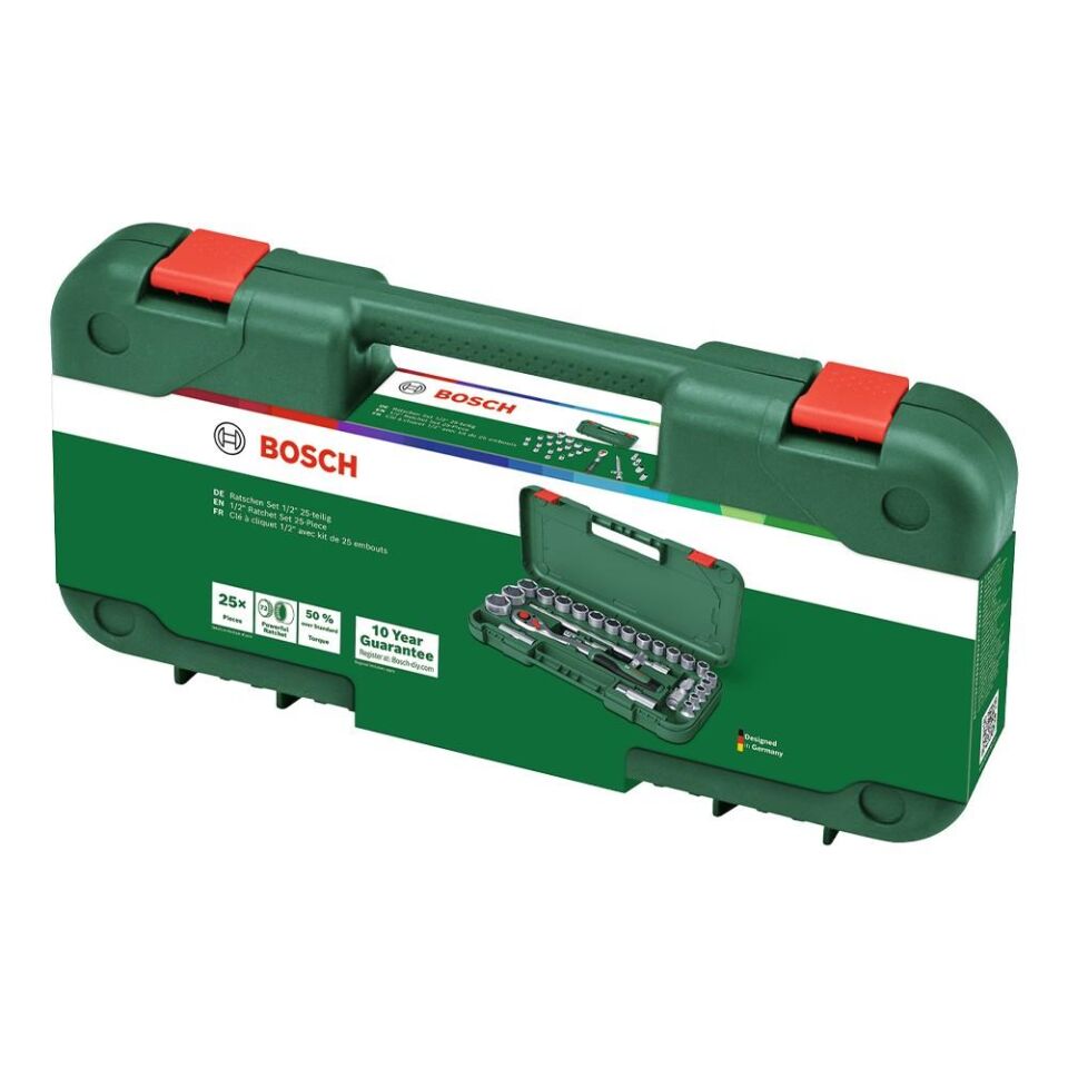 BOSCH 1/2'' Cırcırlı 25 Parça Lokma Takımı (1 600 A02 Z9F)