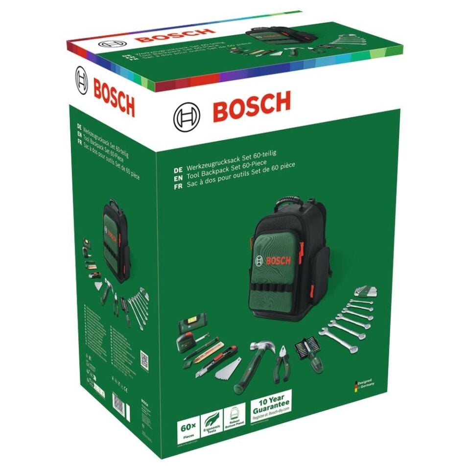 BOSCH 60 Parça Alet Sırt Çantası Seti (1 600 A02 ZA1)