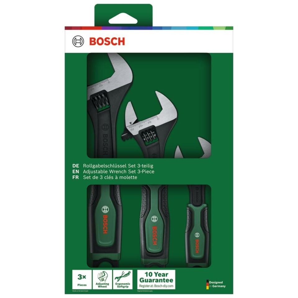BOSCH 3 Parça İngiliz Anahtarı Seti (1 600 A03 9HR)