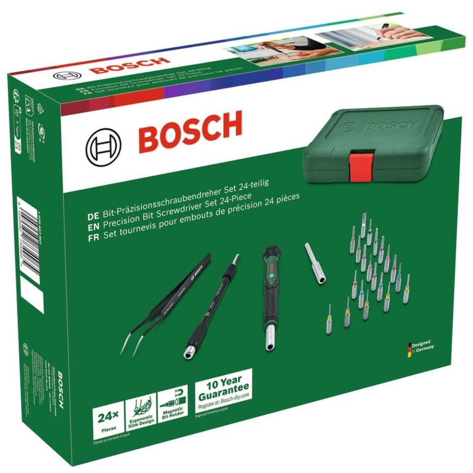 BOSCH 24 Parça Hassas Uçlu Tornavida Seti (1 600 A03 9HT)