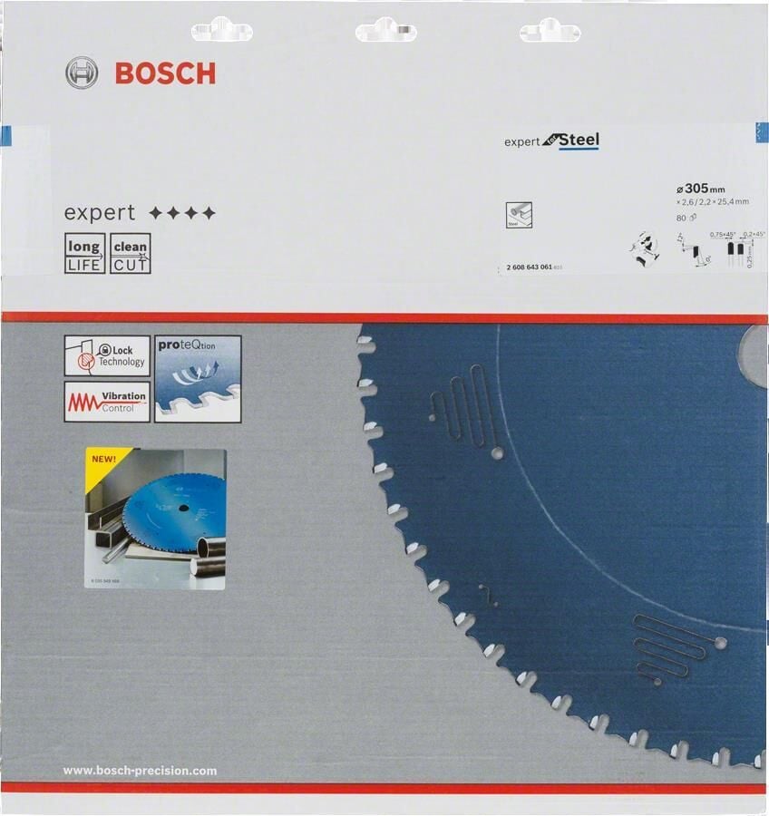 BOSCH Metal İçin Daire Testere 305x25,40Mm 80Diş (2 608 643 061)
