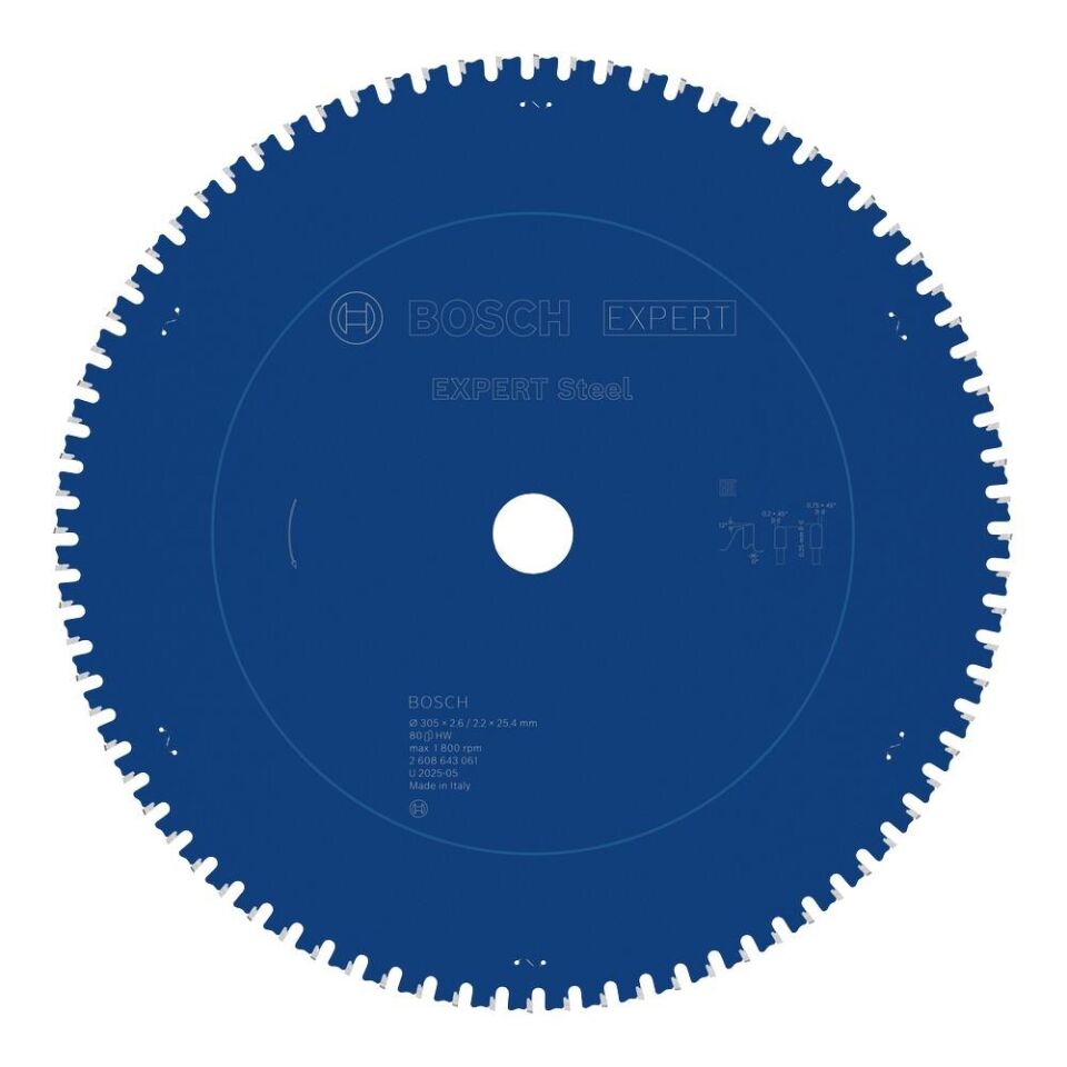 BOSCH Metal İçin Daire Testere 305x25,40Mm 80Diş (2 608 643 061)