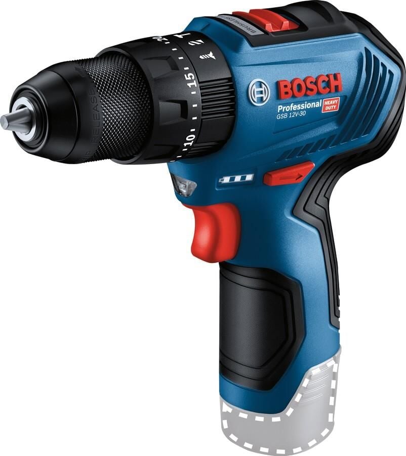 BOSCH GSB 12V-30 Akülü Darbeli Delme Vidalama (Akü Dahil Değildir.) (0 601 9G9 102)