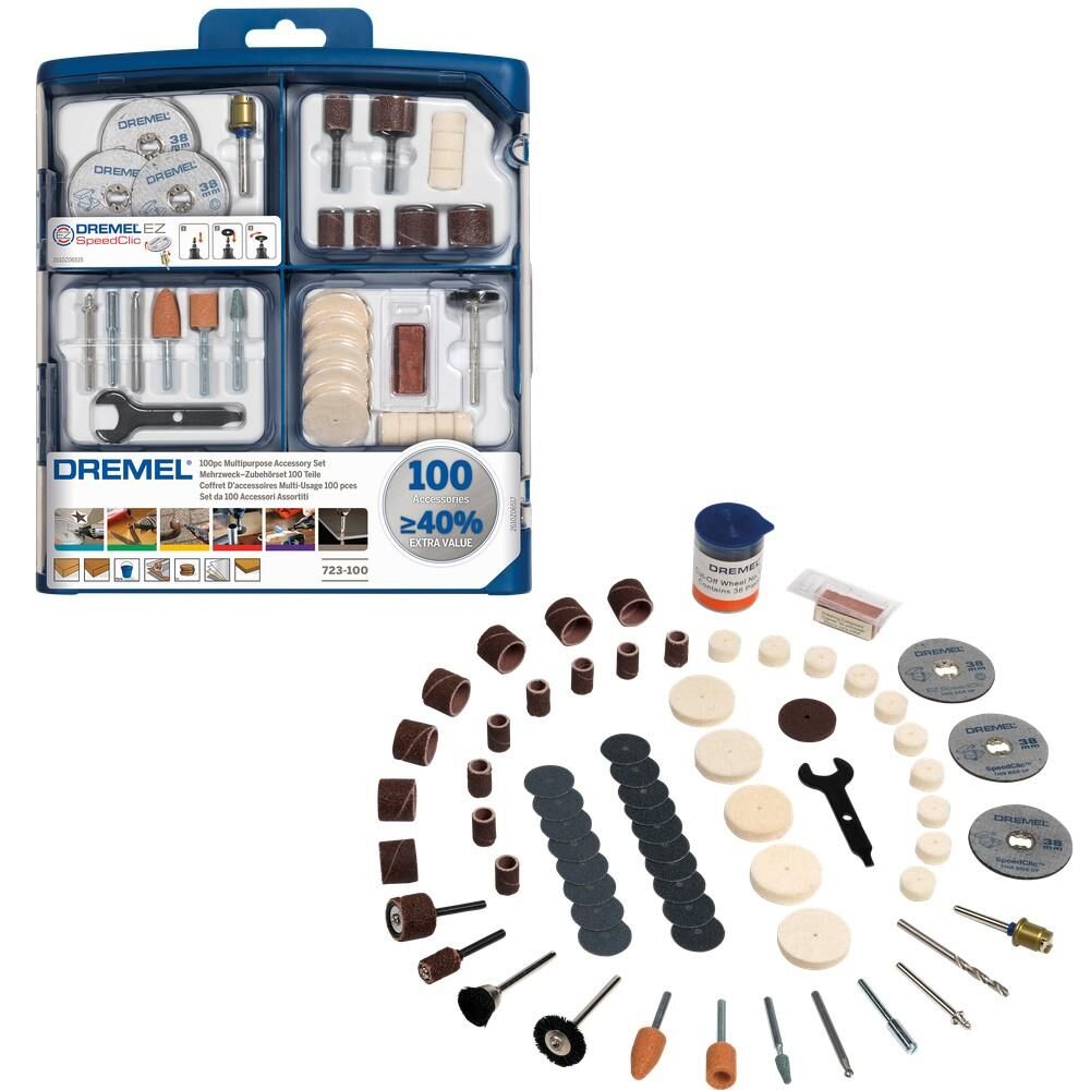 DREMEL 723 Çok Amaçlı Aksesuar Seti 100 Parça (2 615 S72 3JA)