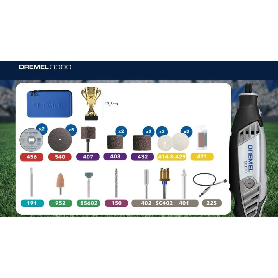 DREMEL 3000-1/25 Promo Şampiyon Kit 2026 Çok Amaçlı Set (F 013 300 0WC)