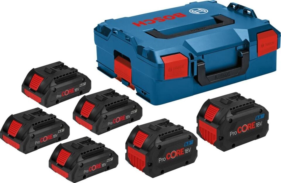 BOSCH AkÜ Seti 4x PC18V 4.0Ah + 2x PC18V 8.0Ah Akü (1 600 A02 A2T)