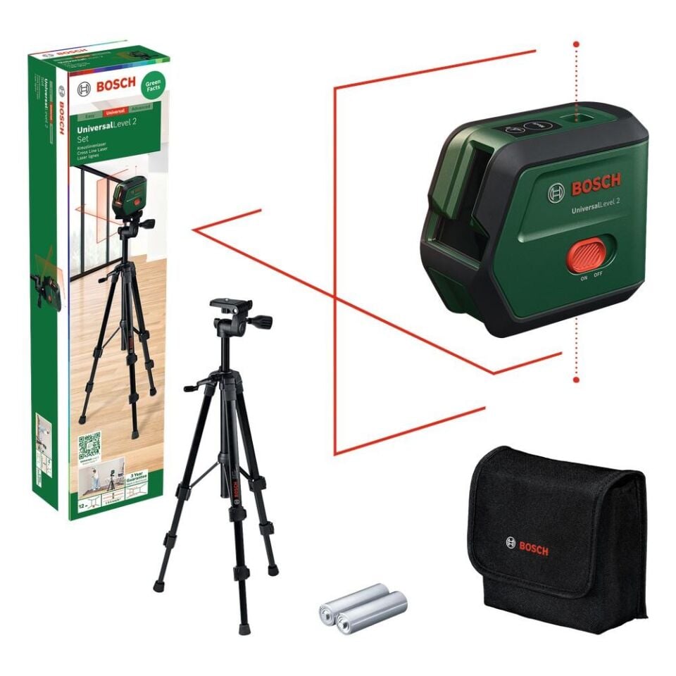 BOSCH UNİVERSAL LEVEL Lazer Hizalama Seti 2'Li (0 603 663 F01)