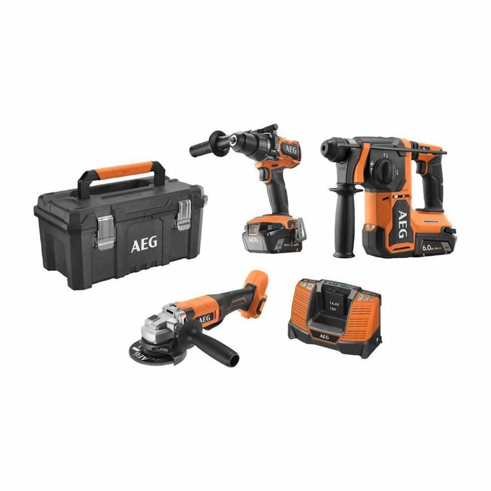 AEG FR18-AEF-3BL-602TB Kömürsüz Kombo Kit (BSB18BL2 + BEWS18-125BLPX2 + BBH18BL2 + 2 x L1860SHD) (4935498755)