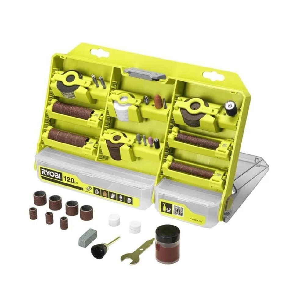 RYOBİ RAR800K-120 120 Parça Çok Amaçlı Gravür Uç Seti (5132005872)