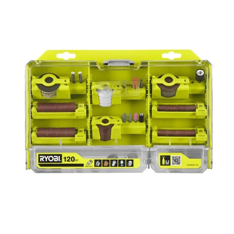 RYOBİ RAR800K-120 120 Parça Çok Amaçlı Gravür Uç Seti (5132005872)