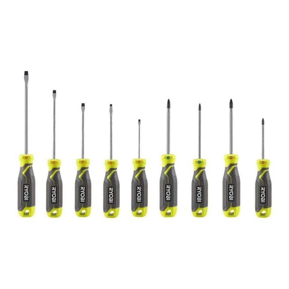RYOBİ RHSDS9PC 9 Parça Manyetik Tornavida Seti (5132006047)