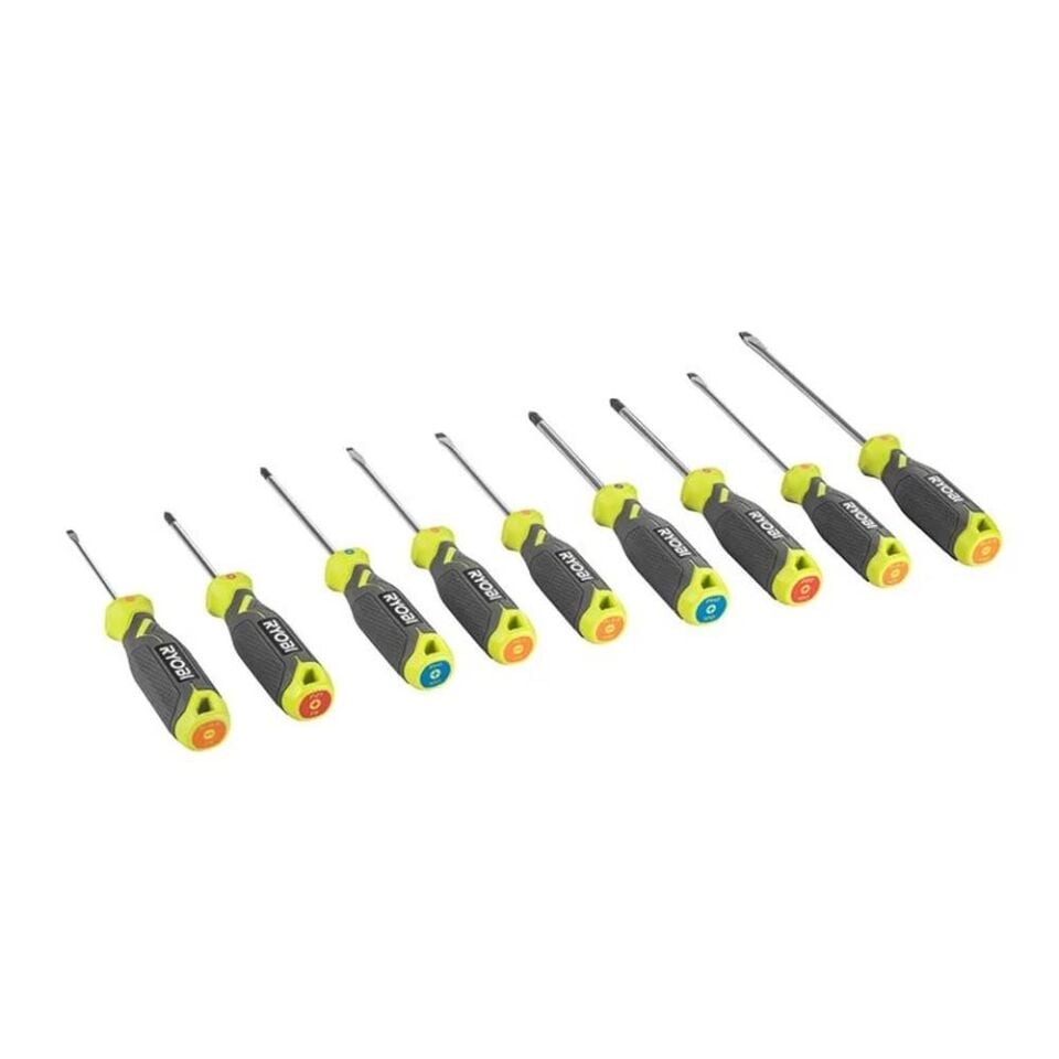 RYOBİ RHSDS9PC 9 Parça Manyetik Tornavida Seti (5132006047)
