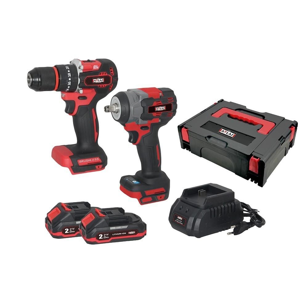 ATTLAS ATB 21 KS2A-202C Akülü Matkap ve Vidalama Set (2x2.0Ah) (A0104175)