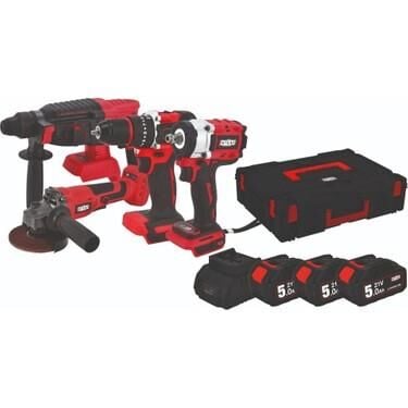 ATTLAS PRO ATBL 4'Lü Kömürsüz Akülü Set Somun Sıkma + Taşlama + Kırıcı Delici + Matkap (3x4.0Ah) (A0104176)