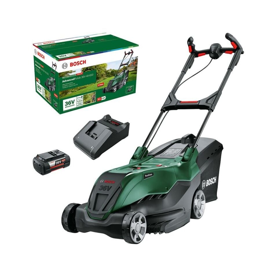 BOSCH ADVANCED ROTAK 36V-40-650 Akülü Çim Biçme Makinesi (1x4.0Ah) (0 600 8B9 F00)