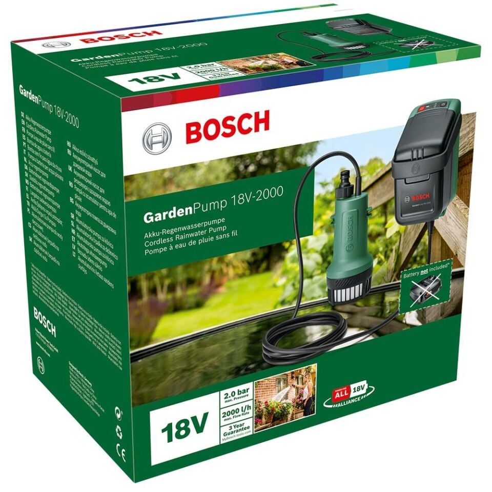 BOSCH GARDEN PUMP 18-2000 Akülü Sulama Makinesi (Akü Dahil Değildir.) (0 600 8C4 203)