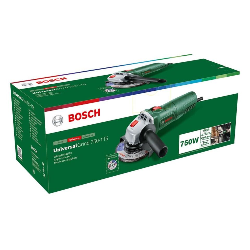 BOSCH UNIVERSAL GRİND 750-115 Elektrikli Taşlama Makinesi (0 603 3E2 000)