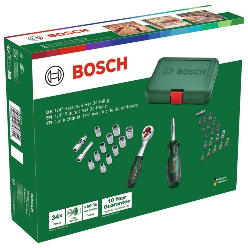 BOSCH 34 Parça El Aleti Seti Lokma & Vidalama Uçları (1 600 A02 BY1)