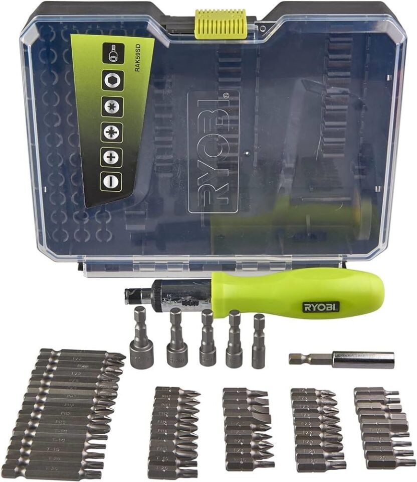 RYOBİ RAK59SD 59 Parça Cırcırlı Vidalama Seti (5132002251)