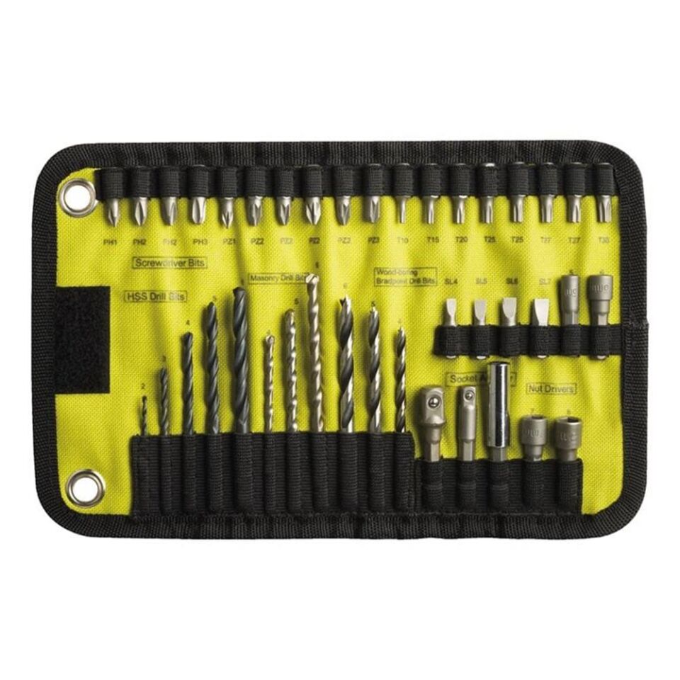 RYOBİ RAK40RM 40 Parça Vidalama Seti Bez Çantalı (5132002264)