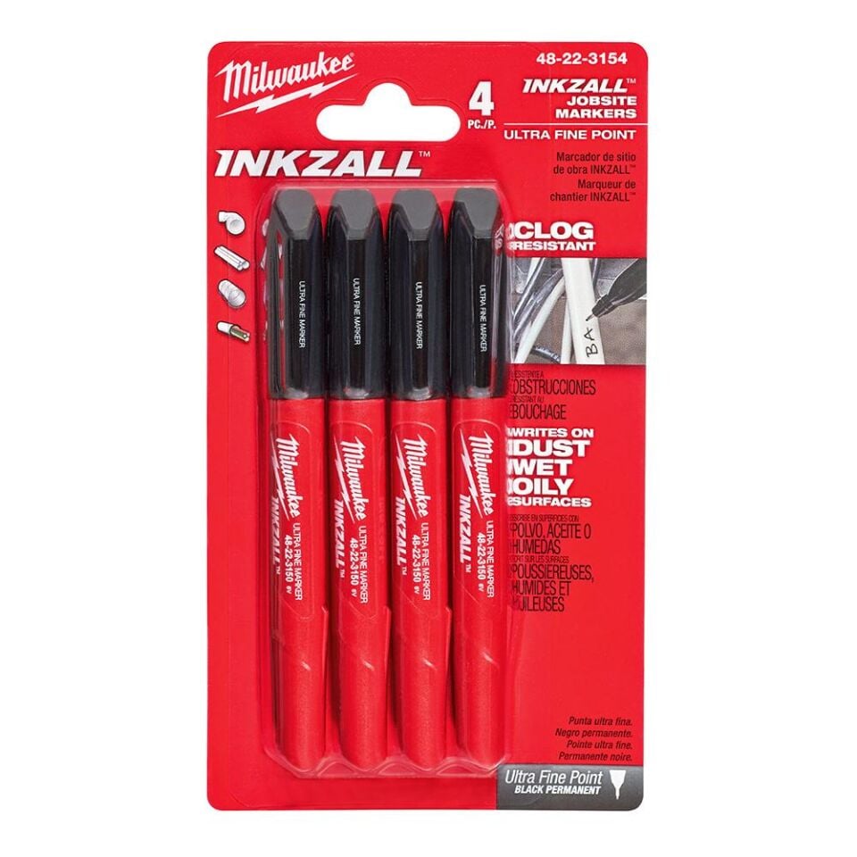 MİLWUAKEE INKZALL İnce Uçlu Marker Kalem 4'lü Paket (48223154)