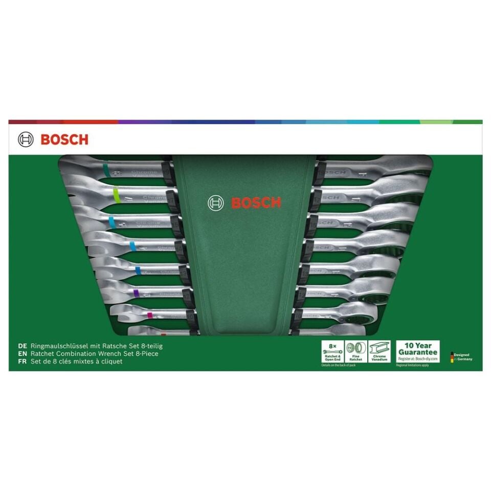 BOSCH 8 Parça Cırcırlı Kombine Anahtar Seti (1 600 A02 7PS)