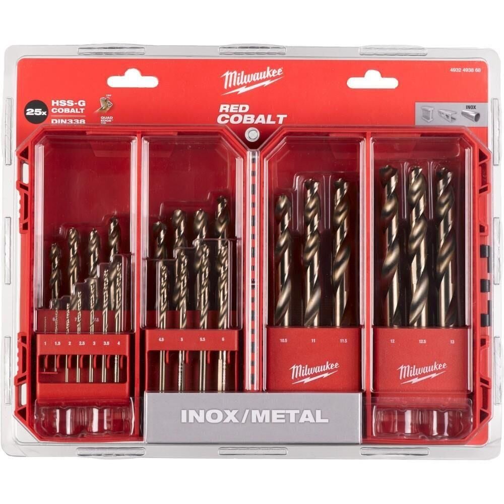 MİLWAUKEE Metal Matkap Ucu Hss-G Co (Red Cobalt) 25 Parça Set  (4932493868)