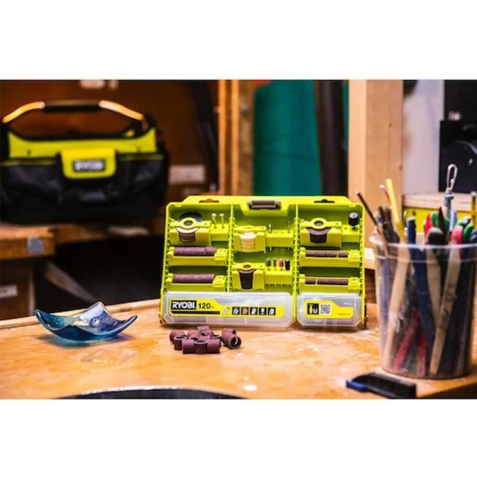 RYOBİ RAR800K-120 120 Parça Çok Amaçlı Gravür Uç Seti (5132005872)